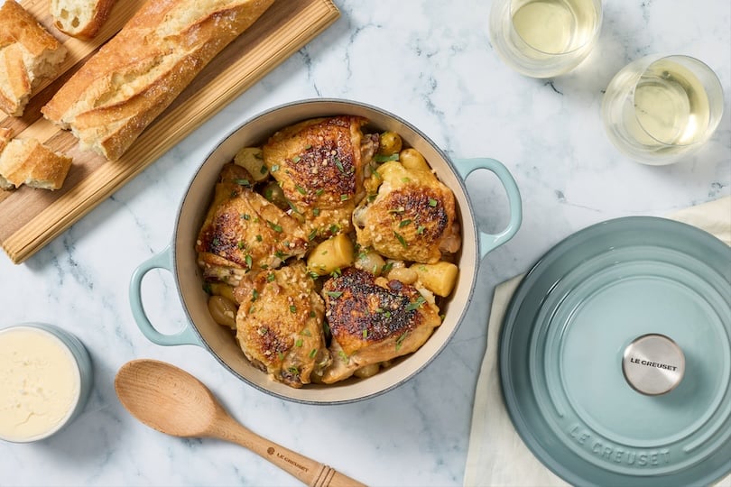 Dijon-Braised Chicken and Potatoes